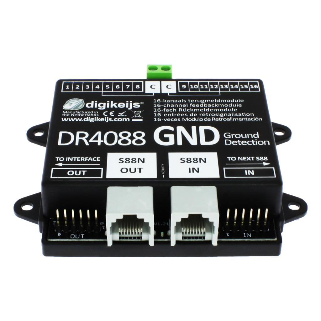 HOゲージ s88N Detector/digikeijs DR4088GND Digikeijs DR4088LN-GND_BOX - Complete LocoNet startset met 32